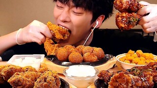 [ม็อกบัง] กินไก่ทอด BHC ไก่กรอบชีสและชีสบอล