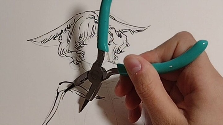 [Hooking process] Don't ask me what pen I use to draw the line, and then ask the pliers