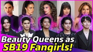 BEAUTY QUEENS go FANGIRLING over SB19 at Binibining Pilipinas 2024 Coronation Night!