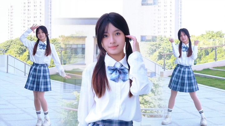 What a troublemaker! After school, I secretly ran to the next building to record a dance...