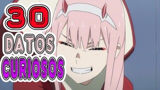 30 DATOS CURIOSOS de DARLING IN THE FRANXX