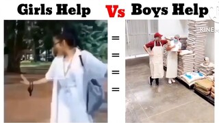 Girls vs boys help -- #memes #funnyvideo #funny