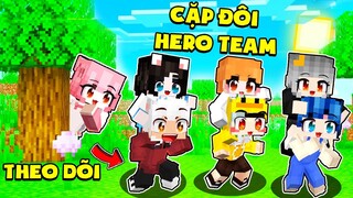 Mimi Thử Thách Theo Dõi Cặp Đôi Hero Team | 1 Ngày Của Mimi Animation Minecraft