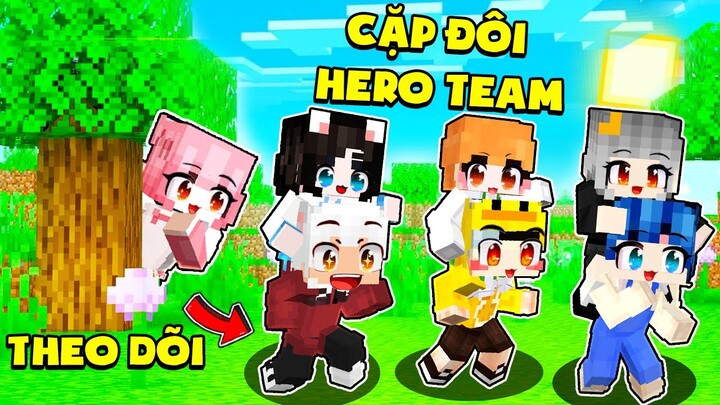 Mimi Thử Thách Theo Dõi Cặp Đôi Hero Team | 1 Ngày Của Mimi Animation Minecraft