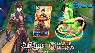 Zhong-Li as Zhilong Skin in Mobile Legends [ GENSHIN  × MLBB ]