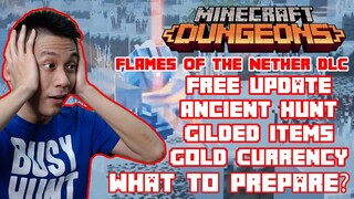 Minecraft Dungeons Flames of the Nether DLC Free Update, Ancient Hunt, Gilded Items, Gold Currency