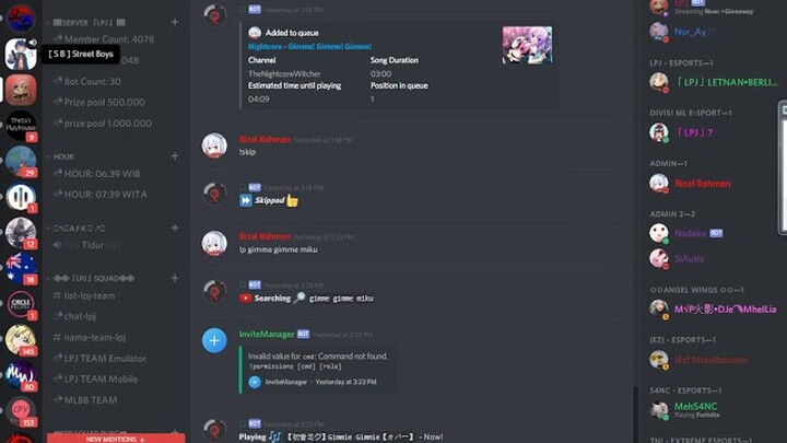 Discord - Musik ,Canda , Wibu, Game