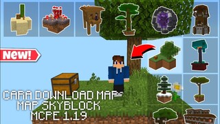 CARA PASANG MAP SKYBLOCK DI MINECRAFT PE TERBARU!! - MCPE MAP SKYBLOCK 1.18/1.19