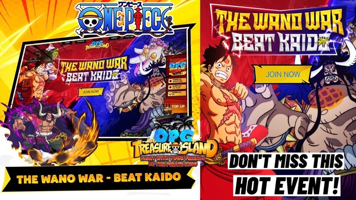 Hot Event! The Wano War - Beat Kaido! FREE Hero SSS Sabo + Hot Rewards OPG: Treasure Island Mobile