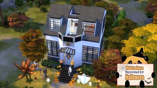 Modern House Decorated for Halloween - TS4 [SPEED BUILD]