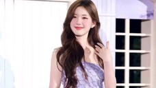 Rok satu bahu sisik ikan ungu Zhao Lusi lucu dan lucu, sangat cantik