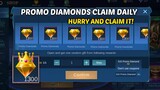 NEW! CLAIM 1300 PROMO DIAMONDS! (CLAIM NOW) | Mobile Legends