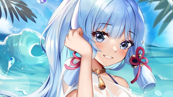 [Hình ảnh Genshin Impact/Kamizato Ayaka] Lữ khách, bạn có muốn đi cùng tôi không?——Tiểu Vương không 