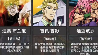 【JOJO】1-8部反派boss的结局，迪亚波罗最惨~