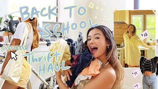 BACK TO SCHOOL SHOPPING ON A BUDGET // try-on thrift haul!