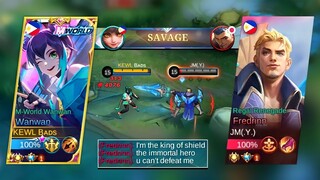 WANWAN vs NEW HERO FREDRINN TOP GLOBAL! ( Who Win? ) - MLBB