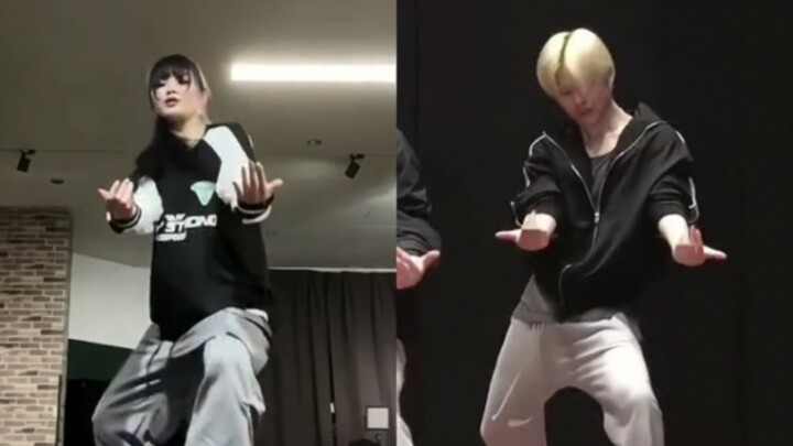 【西村力】和姐姐同屏跳bite me单人无伴舞版编舞，同步率极高引起舒适