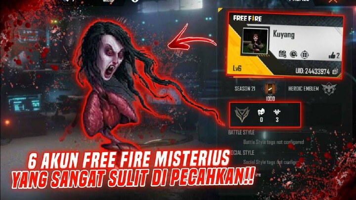 SERAM! 6 AKUN FREE FIRE PALING MISTERIUS YANG SULIT DI PECAHKAN - Misteri Free Fire