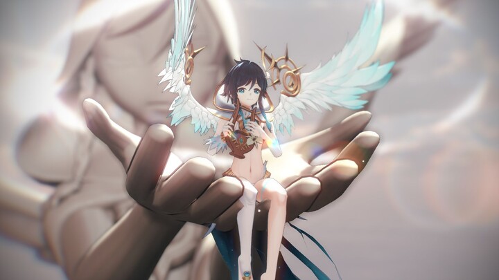 [Plot mikro Genshin Impact MMD Wendy]ﾒﾘｭｰ-Kamu akan selalu tersenyum padaku dari jauh