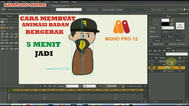 CARA MUDAH MEMBUAT ANIMASI BADAN BERGERAK DI MOHO PRO 12