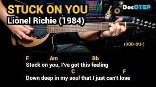 Stuck on You - Lionel Richie (1984) Easy Guitar Chords Tutorial with Lyrics Part 1