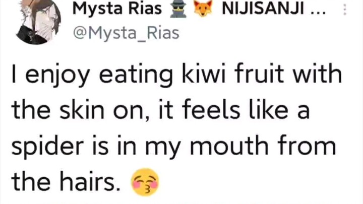 [Mature/mysta] A fox who likes to eat kiwi fruits with skin on them