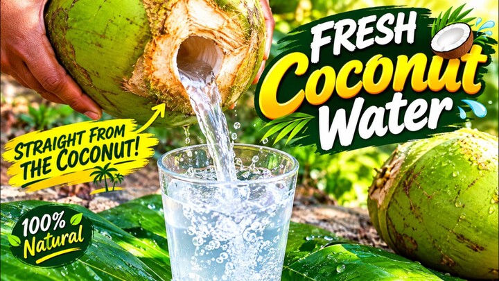 Fresh Coconut Water 🥥💦 #椰子水 #椰子 #Coconut