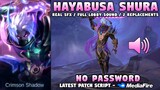 Hayabusa Shura Epic Skin Script | Real Sfx & Full Lobby Sound w/ HD Effects - No Password | MLBB