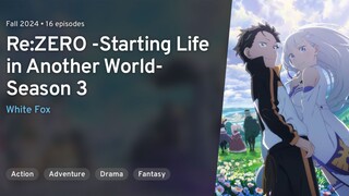 Re:ZERO -Starting Life in Another World- Season 3 Episode 1 (Subtitle Indonesia)