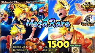 🔥TEST NEW NARUTO UZUMAKI (ANIME 20TH ANNIVERSARY OUTFIT) SUMMON 1500 SHINOBITES | NXB NINJA VOLTAGE