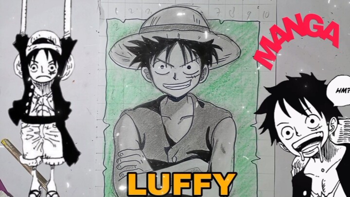 menggambar luffy,one piece