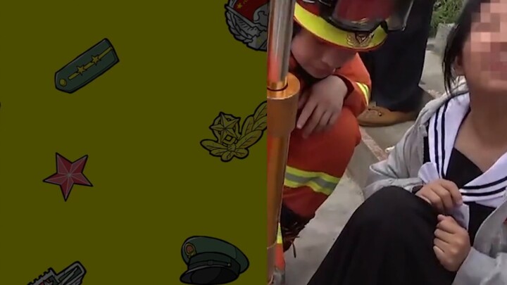 Seeing this scene, the firefighter laughed until his stomach hurt! Hahahaha