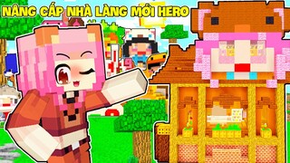GẤU MORA THỬ THÁCH 24H NÂNG CẤP NHÀ Ở LÀNG MỚI HERO TEAM TRONG MINECRAFT