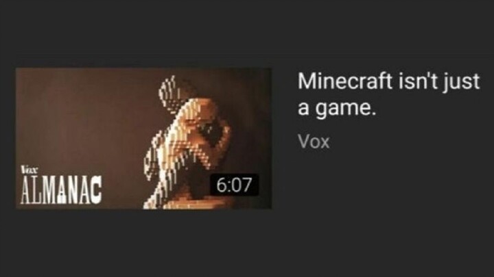 Minecraft isn't just a game