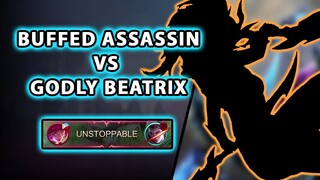 This assassin got buffed but we were facing a godly Beatrix | Mobile Legends