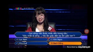 Ai là triệu phú ngày 21/12/2021 - Phần chơi của Phạm Thị Thu Hương