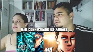 REACT EM CASAL (2em1) WLO - Daikaiju Kaiju No. 8 Kafka Hibino + M4RKIM - Erwin Smith Shingeki Kyojin