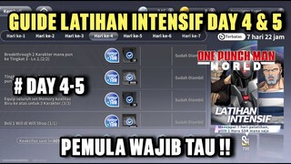 Guide Menyelesaikan Latihan Intensif DAY 4 & DAY 5 !! - One Punch Man World