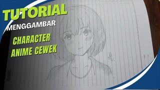 Menggambar Character Anime Cewek Simple