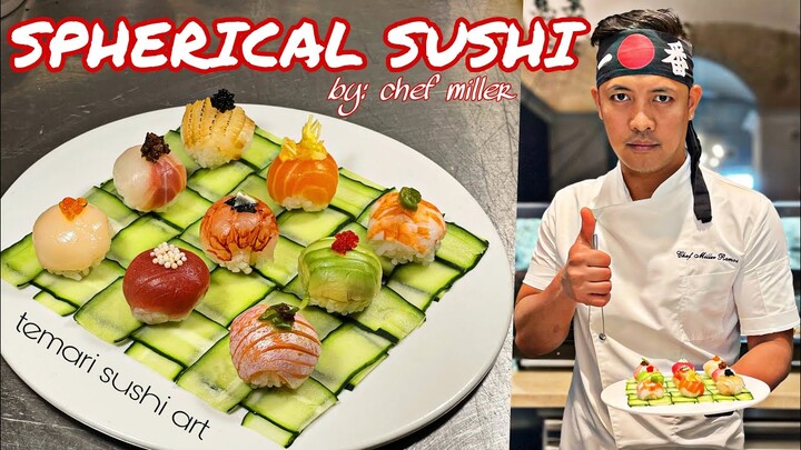 HOW TO MAKE A NICE PLATE OF SPHERICAL SUSHI | TEMARI SUSHI