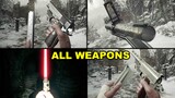 Resident Evil Village - All Weapons Showcase (Rocket Pistol, Lightsaber, Dragoon, Samurai Edge, etc)