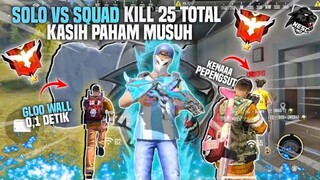 SOLO VS SQUAD TOTAL KILL 25?! PEPENGSUTIN MUSUH PAKE SPAS 🗿 - FREE FIRE EXE INDONESIA