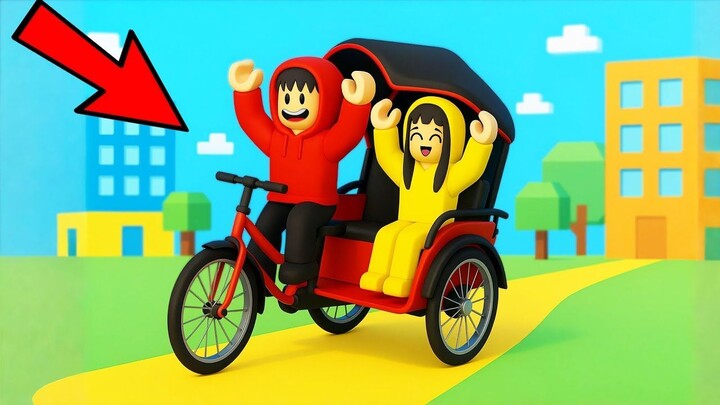 Yuta Dan Mio Kerjasama Naik Becak Sampai Finish  ROBLOX