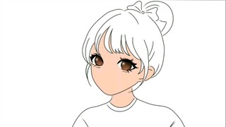 speed drawing - cake girl