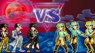MUGEN: A fierce battle across time and space! All Jotaro vs. All Diego