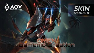 NEW SKIN OMEN DEMONIC CREATION | AOV | LiênQuân | ROV | 傳說對決