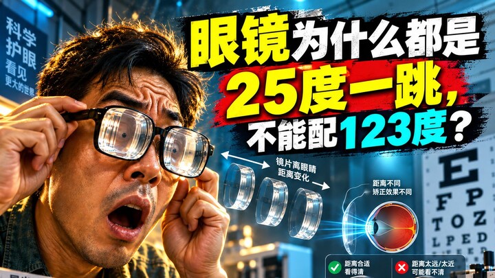 Why do eyeglass prescriptions always increase in increments of 25 degrees? Why can’t I get a prescri