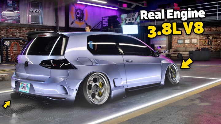 Need for Speed Heat - PANDEM VOLKSWAGEN GOLF GTI Customization | Real Engine & Sound