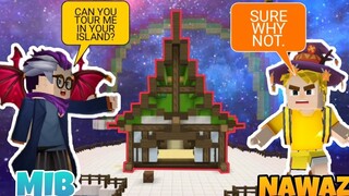 TOUR VISIT IN NAWAZ ISLAND IN SKYBLOCK -BLOCKMAN GO SKYBLOCK(REUPLOAD)