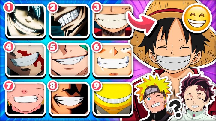 😁 GUESS THE ANIME CHARACTER SMILE 😁🎮 The most famous smiles in anime ⭐